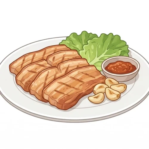 Samgyeopsal Korean Food Illustration