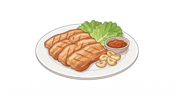 Samgyeopsal Korean Food Illustration