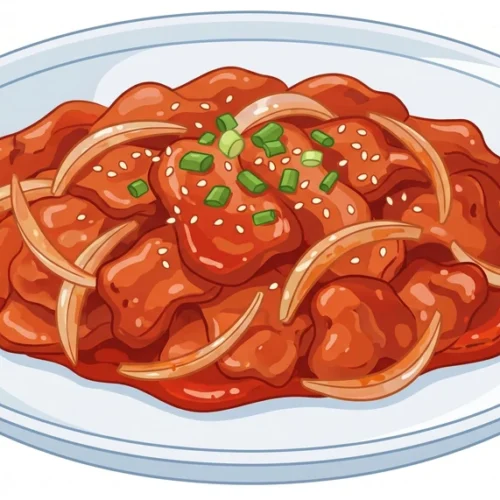 Dwaeji Bulgogi Korean Food Illustration