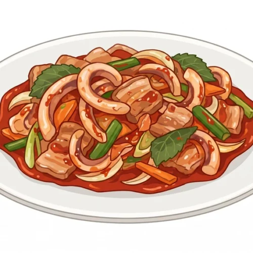 Osam Bulgogi Korean Food Illustration