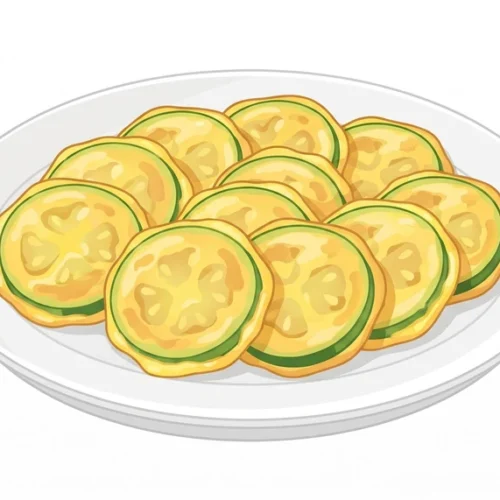 Hobak Jeon Korean Food Illustration