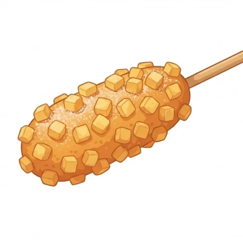 Potato Corn Dog Korean Food Illustration Potato Corn Dog Korean Food Illustration