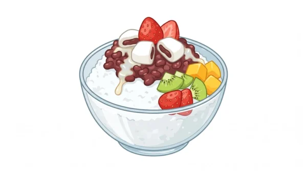 Patbingsu Korean Food Illustration