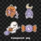 Cute Halloween PNG Sticker Pack, Ghost Pumpkin Black Cat Clipart, Digital Planner Stickers, Transparent Background