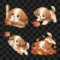 20 Autumn Puppy Clipart PNG, Cute Fall Dog Stickers, Cozy Puppy Digital Download, Kawaii Dog Illustrations
