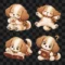 20 Autumn Puppy Clipart PNG, Cute Fall Dog Stickers, Cozy Puppy Digital Download, Kawaii Dog Illustrations