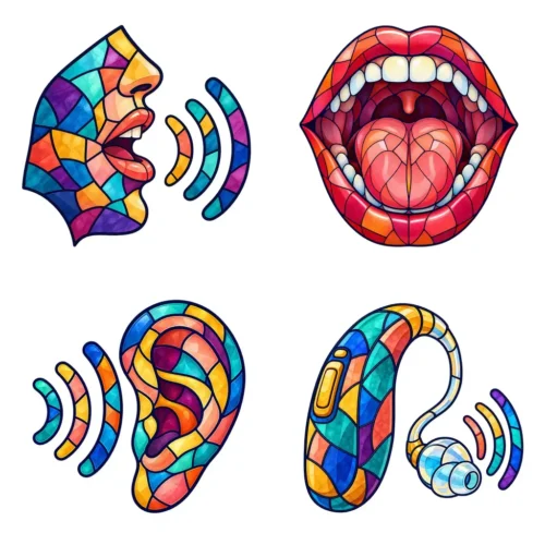Speech Therapy SLP Resource Clipart & Digital Stickers, Stained Glass Transparent PNG, 12 Images for AAC Worksheets