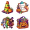 Trunk or Treat Event Flyer Clipart & Digital Stickers, 90s Airbrush Transparent PNG, 12 Images for School Church PTO